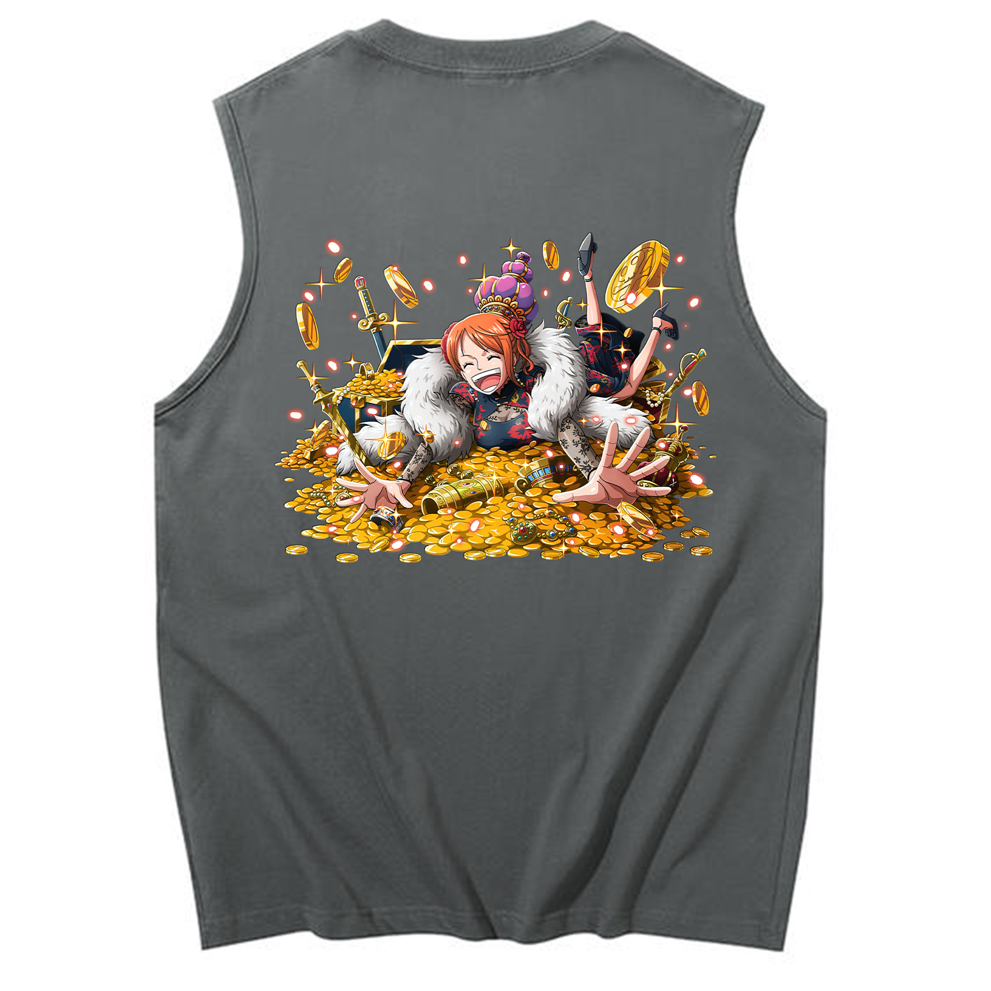 ワンピース ナミ ONE PIECE Nami コットン100％タンクトップ（背面プリント）